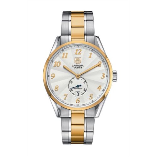 TAG Heuer Carrera Calibre 6 39 Heritage Stainless Steel / Yellow Gold / Silver / Bracelet, reference WAS2150.BD0733