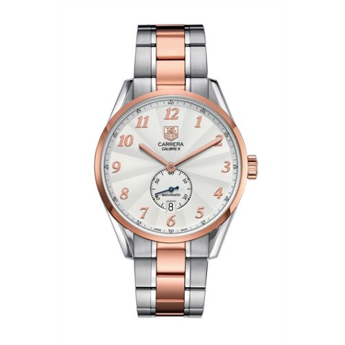 TAG Heuer Carrera Calibre 6 39 Heritage Stainless Steel / Rose Gold / Silver / Bracelet, reference WAS2151.BD0734