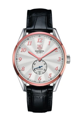 TAG Heuer Carrera Calibre 6 39 Heritage Stainless Steel / Rose Gold / Silver / Alligator, reference WAS2151.FC6180