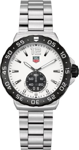 TAG Heuer Formula 1 Big Date 42 Paslanmaz Çelik / Beyaz / Bilezik, referans WAU1111.BA0858