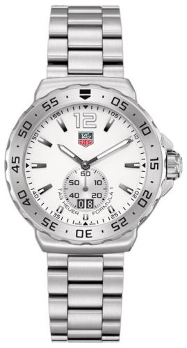 TAG Heuer Formula 1 Big Date 42 Paslanmaz Çelik / Beyaz / Bilezik, referans WAU1113.BA0858