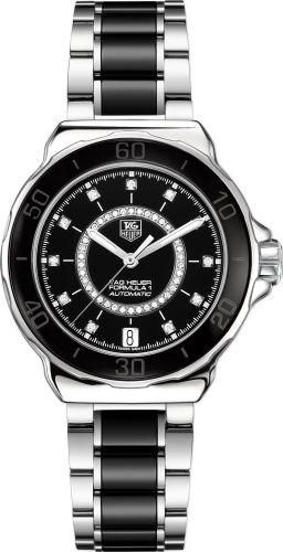 TAG Heuer Formula 1 Calibre 5 37 Paslanmaz Çelik / Siyah - Elmas / Bilezik 32mm, referans WAU2210.BA0859