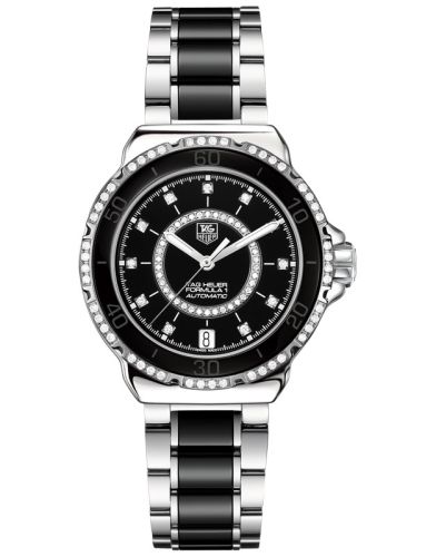 TAG Heuer Formula 1 Calibre 5 37 Paslanmaz Çelik / Elmas / Siyah - Elmas / Bilezik, referans WAU2212.BA0859