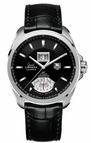 Grand Carrera Calibre 8 RS Grande Date GMT Paslanmaz Çelik / Siyah / Alligator 42.5 mm
