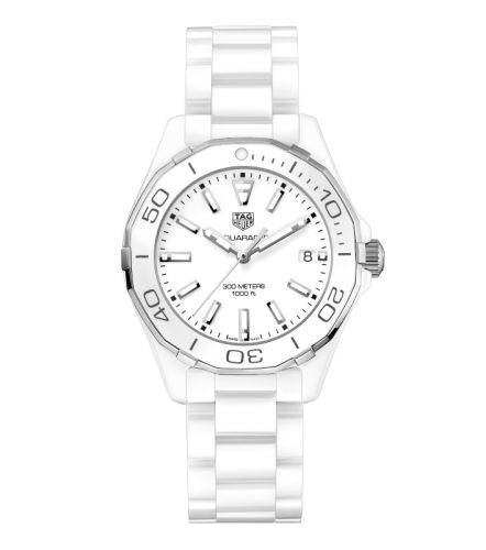 TAG Heuer Aquaracer 300M 35 Seramik / Beyaz / Bilezik, referans WAY1391.BH0717