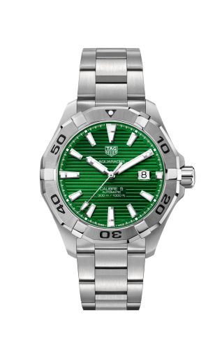 TAG Heuer Aquaracer 300M Calibre 5 43 Paslanmaz Çelik / Yeşil / Bilezik, referans WAY2015.BA0927