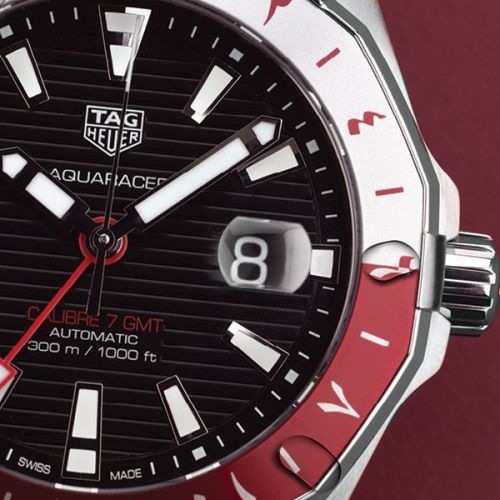 TAG Heuer Aquaracer 300M Calibre 7 GMT Paslanmaz Çelik / Qatar Limited Edition, referans WAY201U.BA0927