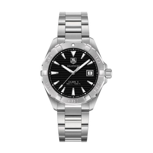 TAG Heuer Aquaracer 300M Calibre 5 41 Paslanmaz Çelik / Siyah / Bilezik, referans WAY2110.BA0928