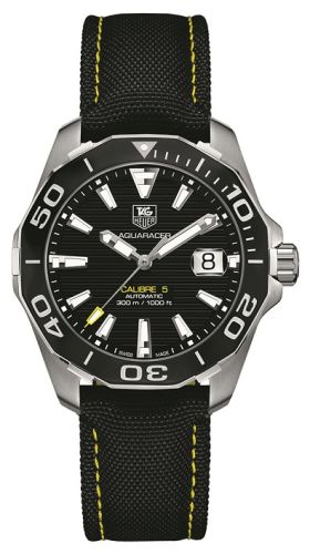 TAG Heuer Aquaracer 300M Calibre 5 41 Paslanmaz Çelik / Siyah / Nylon, referans WAY211A.FC6362
