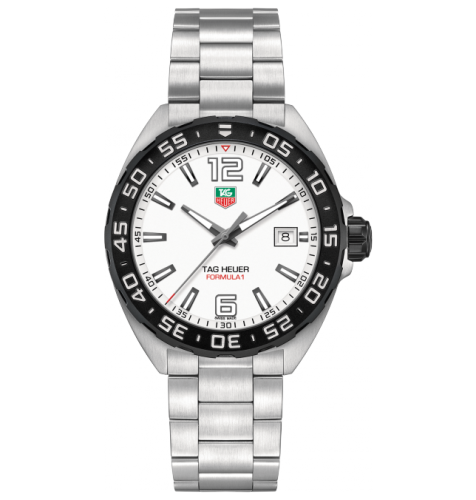 TAG Heuer Formula 1 Quartz 41 Paslanmaz Çelik / Beyaz / Bilezik, referans WAZ1111.BA0875