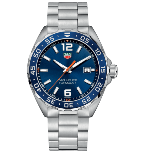 TAG Heuer Formula 1 Quartz 41 Paslanmaz Çelik / Mavi / Bilezik, referans WAZ1118.BA0875