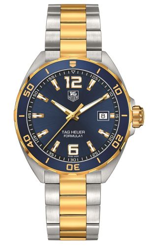 TAG Heuer Formula 1 Quartz 41 Paslanmaz Çelik / Sarı Altın / Mavi / Bilezik, referans WAZ1120.BB0879
