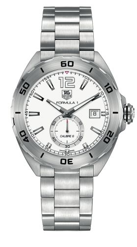 TAG Heuer Formula 1 Calibre 6 43 Paslanmaz Çelik / Beyaz / Bilezik 41mm, referans WAZ2111.BA0875