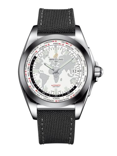Breitling Galactic Unitime Paslanmaz Çelik / SleekT / Antarctica Beyaz / Military 44mm, referans WB3510U0.A777.109W
