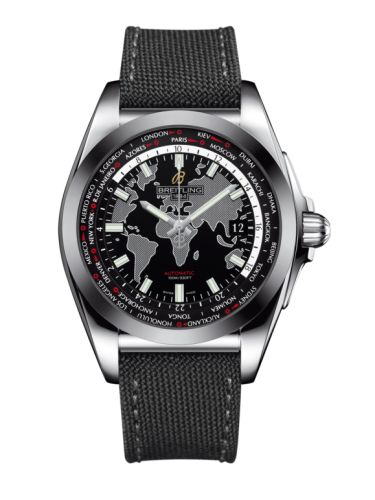 Breitling Galactic Unitime Paslanmaz Çelik / SleekT / Trophy Siyah / Military 44mm, referans WB3510U4.BD94.109W