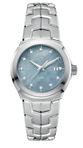 Link Quartz 32mm Paslanmaz Çelik / Mavi MOP