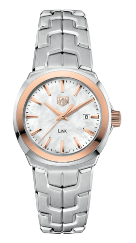 Link Quartz 32mm Paslanmaz Çelik / Pembe Altın / MOP