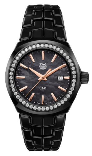 Link Quartz 32mm Siyah Seramik / Elmas / Siyah MOP