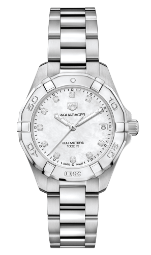 TAG Heuer Aquaracer 300M Quartz 32 Paslanmaz Çelik / MOP - Elmas / Bilezik, referans WBD1314.BA0740
