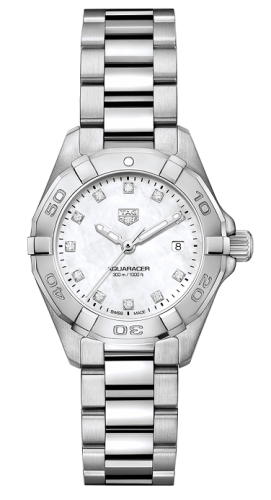 TAG Heuer Aquaracer 300M Quartz 27 Paslanmaz Çelik / MOP - Elmas / Bilezik, referans WBD1414BA0741