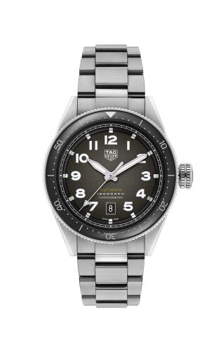 TAG Heuer Autavia Isograph Calibre 5 Paslanmaz Çelik / Siyah / Bilezik, referans WBE5110.EB0173