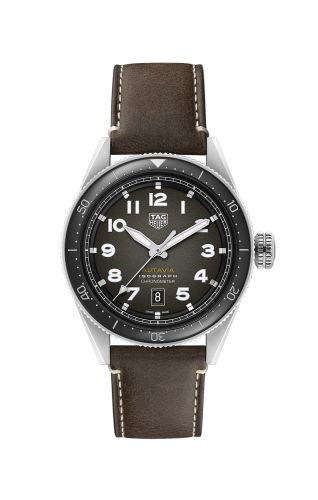 TAG Heuer Autavia Isograph Calibre 5 Paslanmaz Çelik / Siyah / Leather, referans WBE5110.FC8266