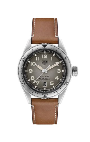 TAG Heuer Autavia Isograph Calibre 5 Paslanmaz Çelik / Gri / Leather, referans WBE5111.FC8267