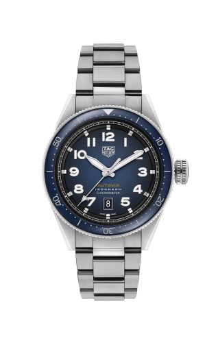 TAG Heuer Autavia Isograph Calibre 5 Paslanmaz Çelik / Mavi / Bilezik, referans WBE5112.EB0173