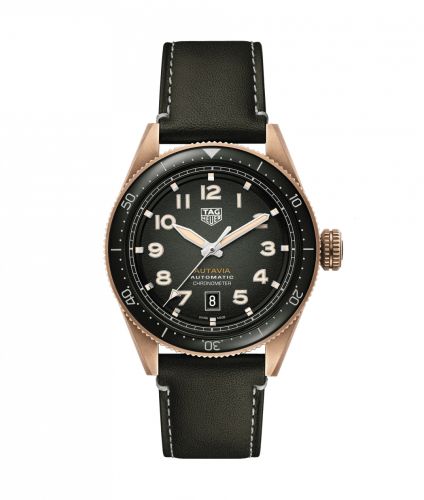 Autavia Calibre 5 Bronze / Yeşil 42 mm