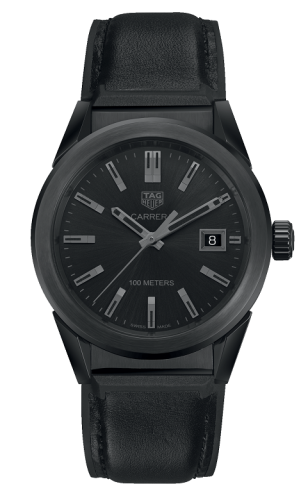TAG Heuer Carrera Quartz 36 Stainless Steel PVD / Black / Calf, reference WBG1313.FT6117