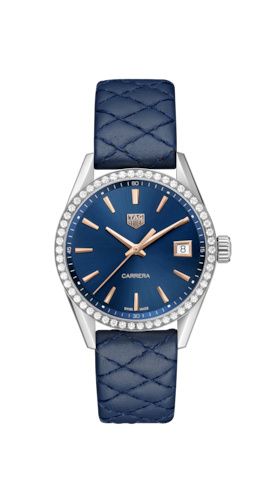 TAG Heuer Carrera Quartz 36 Stainless Steel / Diamond / Blue, reference WBK1317.FC8259