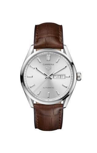 TAG Heuer Carrera Automatic Stainless Steel / Silver / Alligator 39mm, reference WBN2011.FC6484