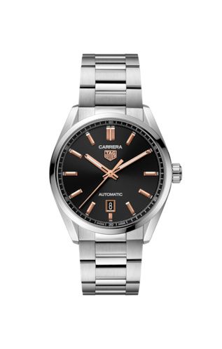 TAG Heuer Carrera Automatic Stainless Steel / Black / Bracelet 39mm, reference WBN2113.BA0639