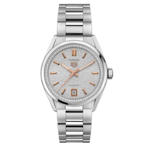 TAG Heuer Carrera Date 36 Stainless Steel / Silver - Diamond, reference WBN231B.BA0001