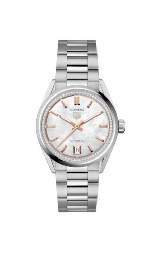 TAG Heuer Carrera Date 36 Stainless Steel / MOP - Diamond, reference WBN231C.BA0001