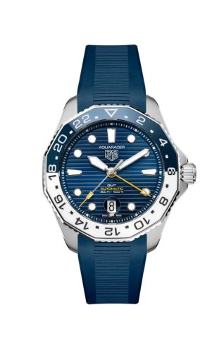 TAG Heuer Aquaracer Professional 300 GMT Paslanmaz Çelik / Mavi / Kauçuk, referans WBP2010.FT6198