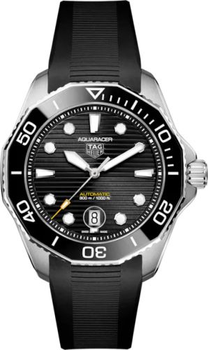 TAG Heuer Aquaracer Professional 300 43 Paslanmaz Çelik / Siyah / Kauçuk, referans WBP201A.FT6197
