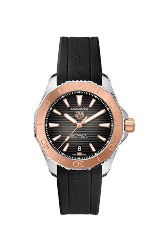 TAG Heuer Aquaracer Professional 200 40 Automatic Paslanmaz Çelik - Pembe Altın / Siyah / Kauçuk, referans WBP2151.FT6199