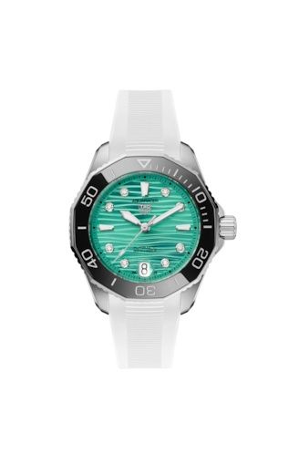 TAG Heuer Aquaracer Professional 300 36 Paslanmaz Çelik / Turkuaz - Elmas / Kauçuk, referans WBP231K.FT6234