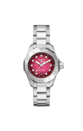TAG Heuer Aquaracer Professional 200 Automatic 30 Paslanmaz Çelik / Kırmızı MOP, referans WBP2414.BA0625