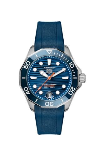 TAG Heuer Aquaracer Professional 300 42 Paslanmaz Çelik / Mavi / Kauçuk, referans WBP5111.FT6259
