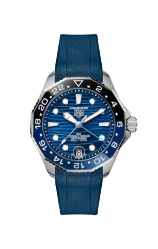 TAG Heuer Aquaracer Professional 300 GMT 42 Paslanmaz Çelik / Mavi / Kauçuk, referans WBP5114.FT6259