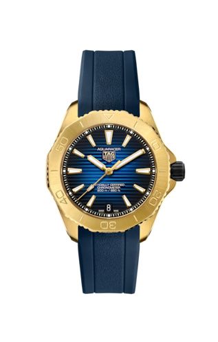 TAG Heuer Aquaracer Professional 200 40 Automatic Sarı Altın - Titanyum  / Mavi / Kauçuk, referans WBP5152.FT6210