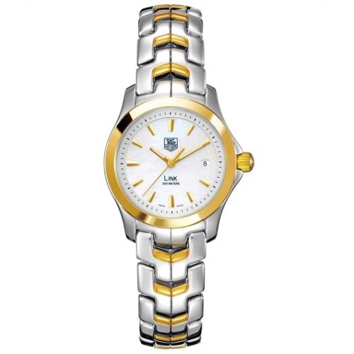 TAG Heuer Link Quartz 27 Paslanmaz Çelik - Sarı Altın / MOP, referans WJF1352.BB0581
