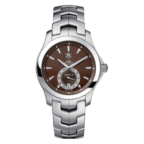 TAG Heuer Link Calibre 6 Paslanmaz Çelik / Kahverengi, referans WJF211C.BA0570