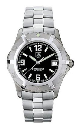 TAG Heuer 2000 Exclusive Quartz Paslanmaz Çelik / Siyah / Bilezik 38mm, referans WN1110.BA0332