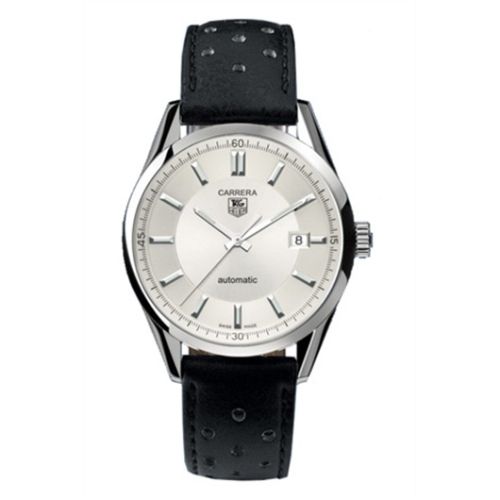 TAG Heuer Carrera Calibre 5 39 Stainless Steel / Silver / Calf, reference WV211A.FC6205