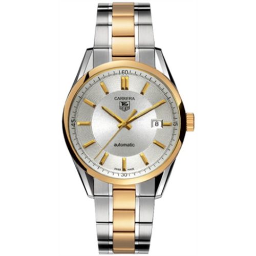 TAG Heuer Carrera Calibre 5 39 Stainless Steel / Rose Gold / Silver / Bracelet, reference WV215A.BD0788