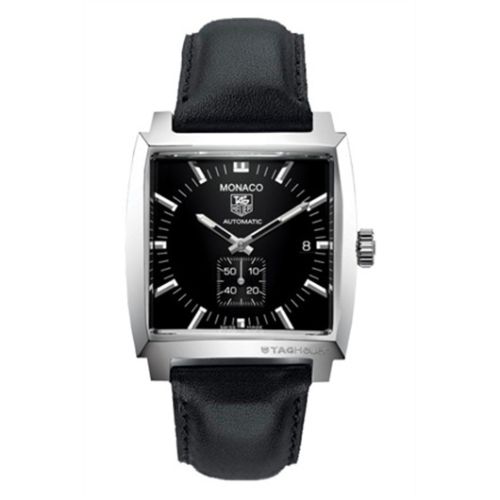 TAG Heuer Monaco Calibre 6 Automatic Paslanmaz Çelik / Siyah / Calf, referans WW2110.FC6171