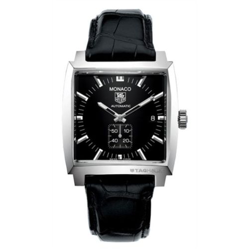 TAG Heuer Monaco Calibre 6 Automatic Paslanmaz Çelik / Siyah / Alligator, referans WW2110.FC6177